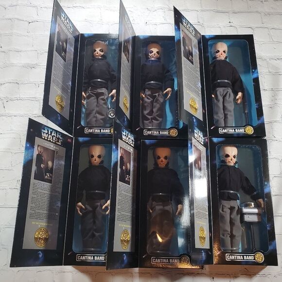 NIB Vintage Star Wars Collector Series Cantina Band Set of 6 - Picture 2 of 8